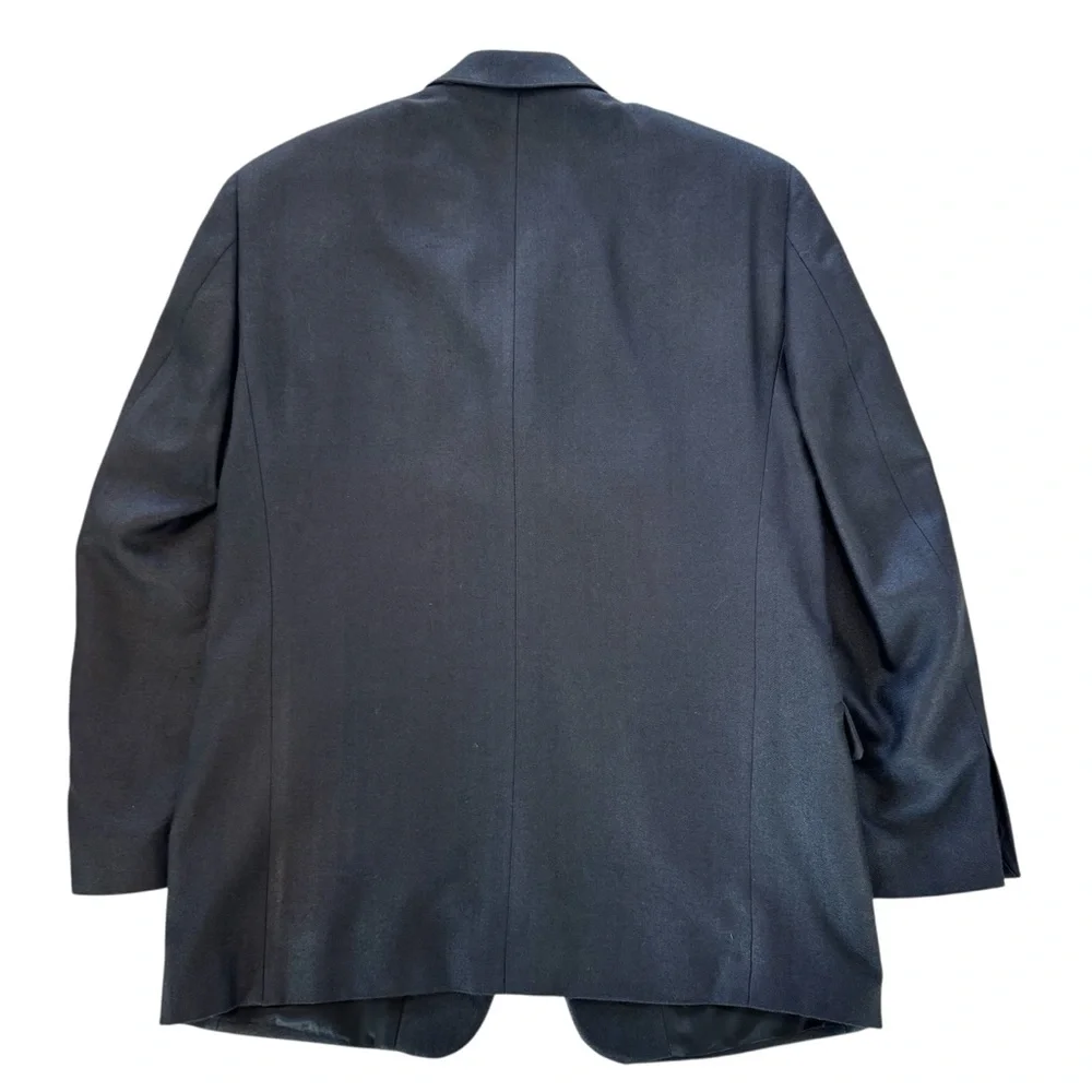 Chereskin Mens 40R Sports Coat Black 2-Button 100% Silk Blazer Jacket